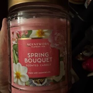 ScentWorx Spring Bouquet Scented Candle - Soft Pink
